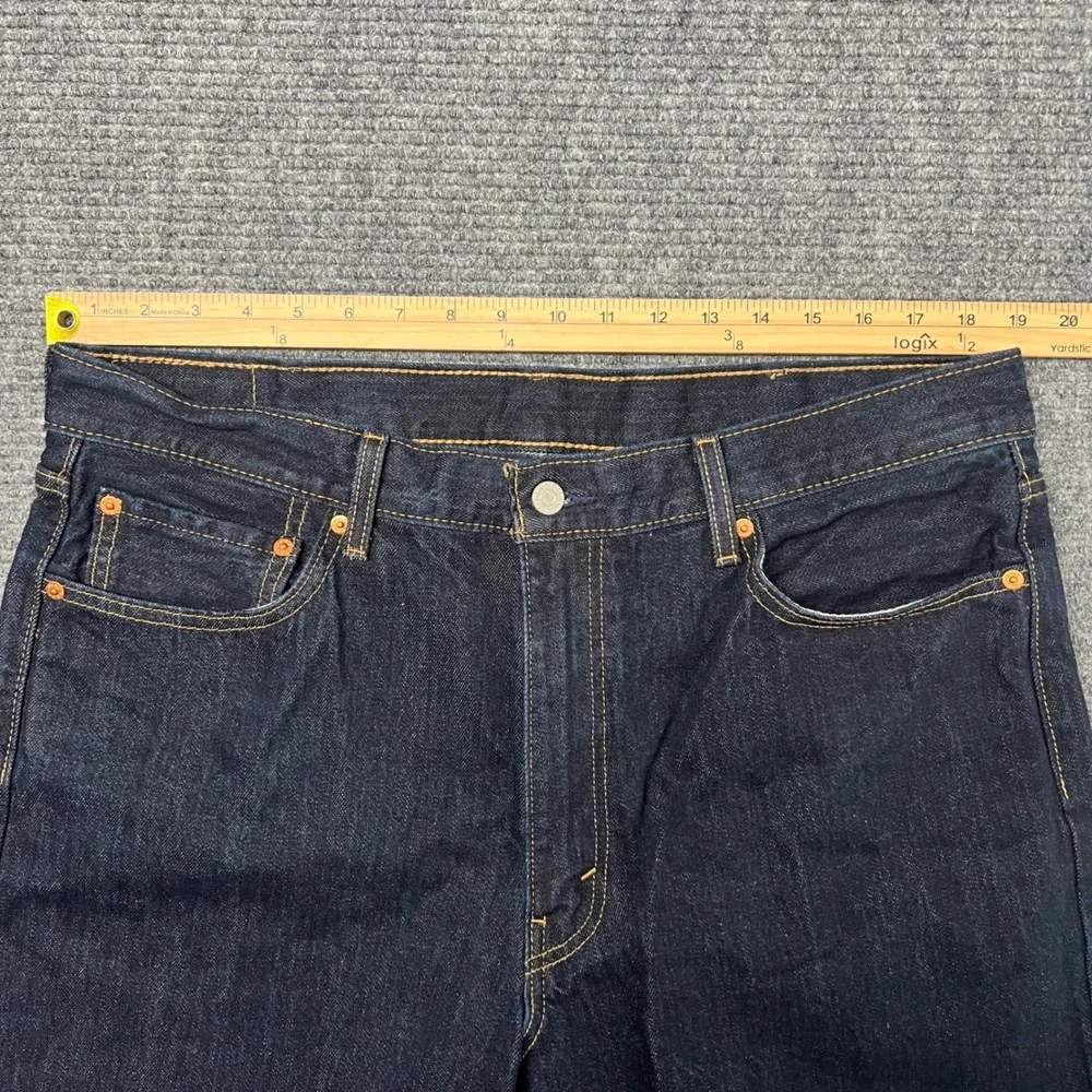 Levis 550 Relaxed Fit Jeans Mens 38x32 Dark Wash Indigo Blue Straight Leg Denim